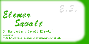 elemer savolt business card